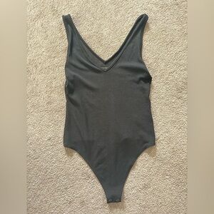 American Eagle Outfitters black V-Neck Bodysuit